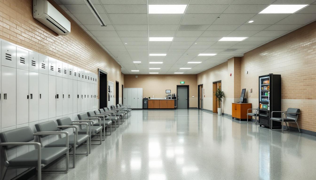 Visitation facilities and waiting area at Yamhill County Jail