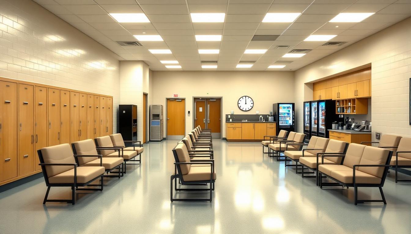 Visitation facilities and waiting area at NORCOR Corrections