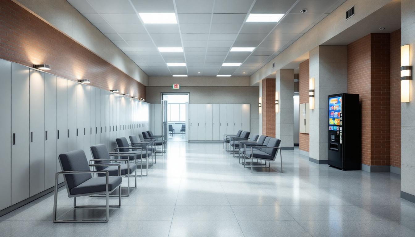 Visitation facilities and waiting area at Lane County Corrections Division