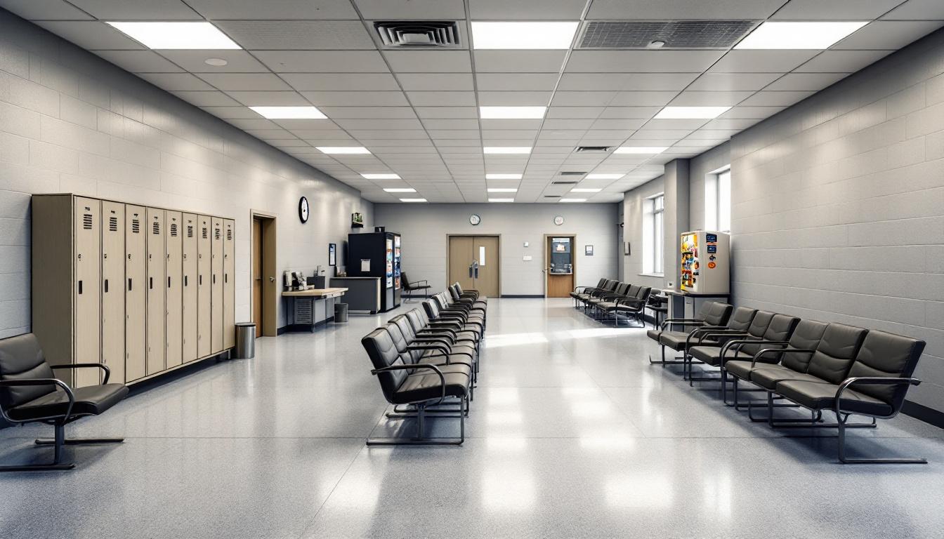 Visitation area at Stephens County Detention Center