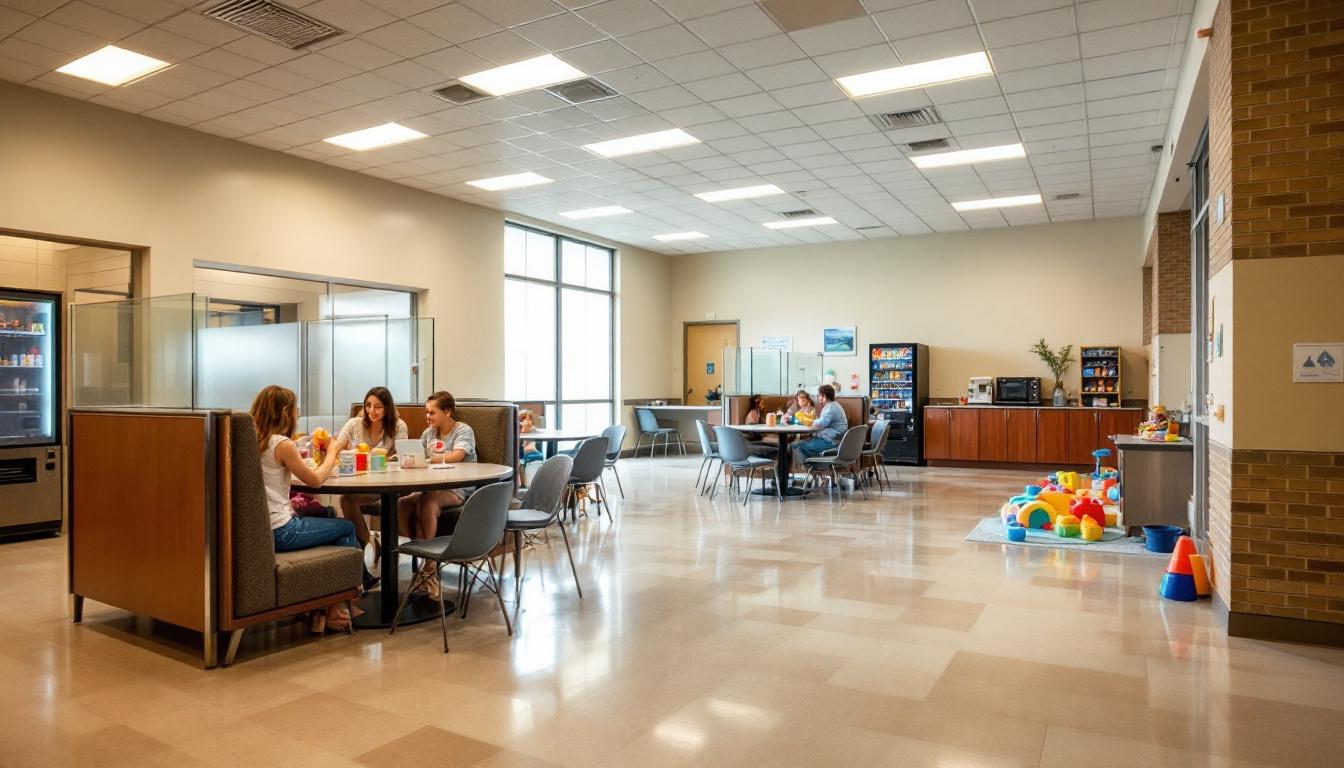 Visitation area at Macon State Prison