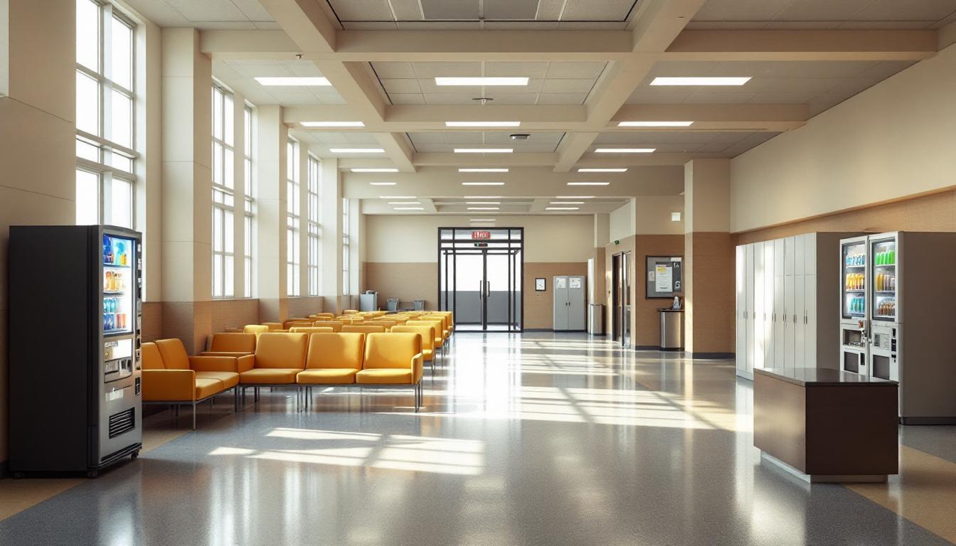 Visitation facilities and waiting area at Clayton County Prison