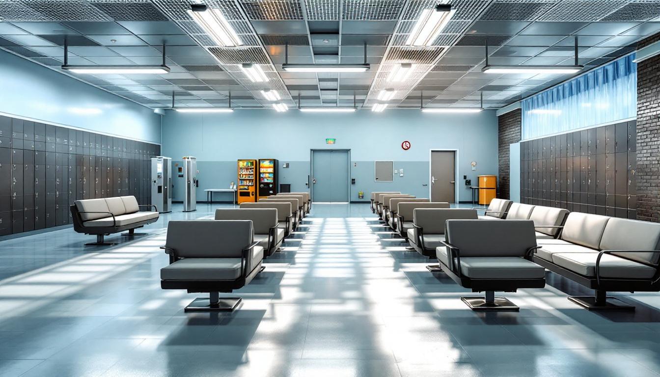 Visitation area at Georgia Diagnostic and Classification State Prison