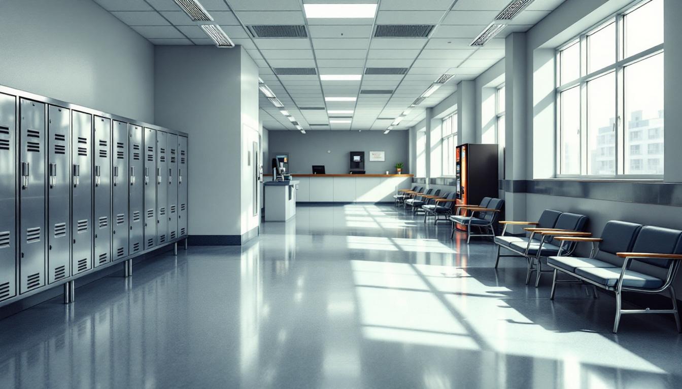 Visitation facilities and waiting area at Muscogee County Prison