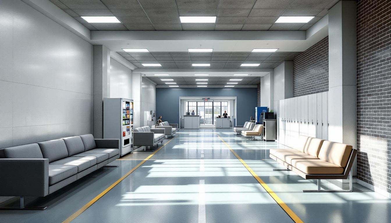 Visitation facilities and waiting area at Monroe County Jail