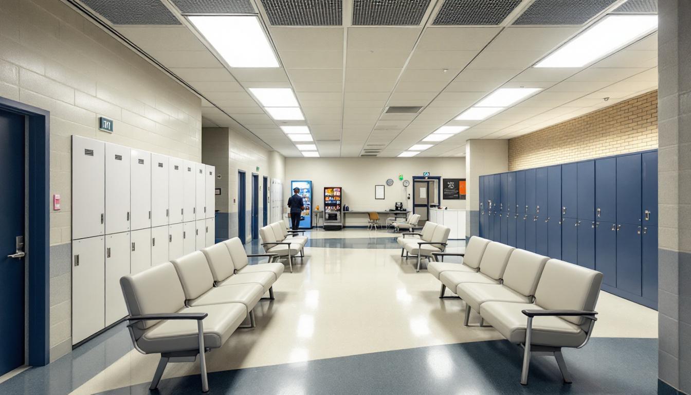 Visitation facilities and waiting area at Polk County Jail
