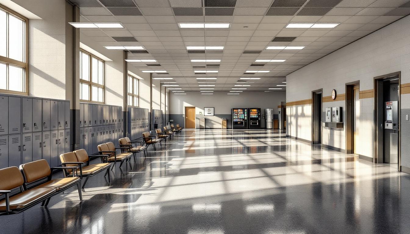 Visitation facilities and waiting area at Floyd County Jail