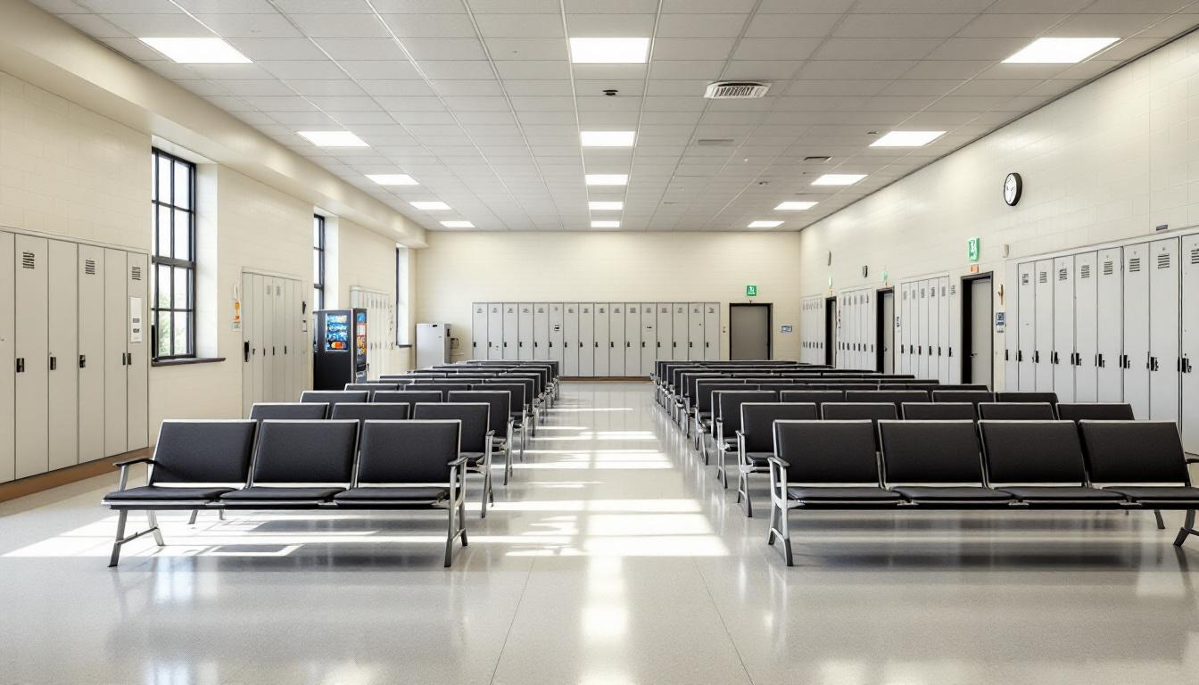 Visitation area at Hays State Prison