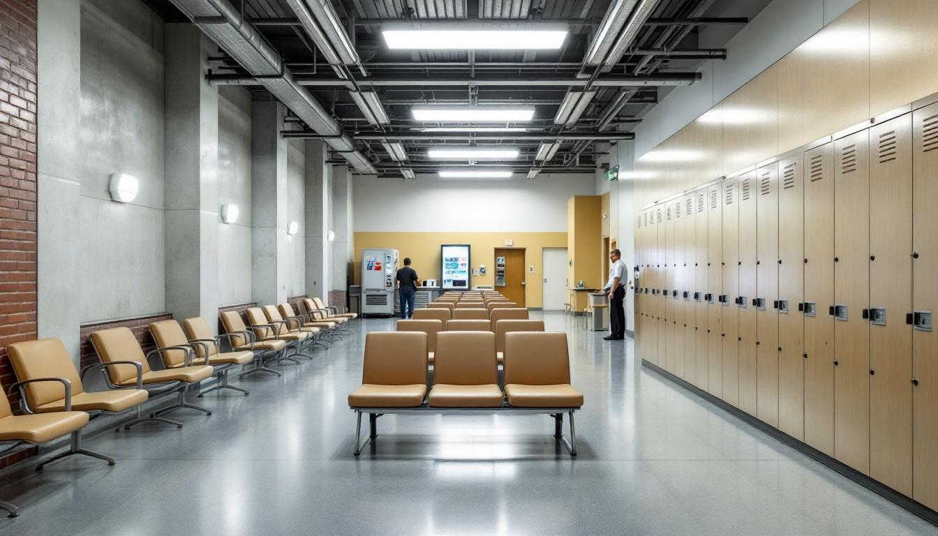 Visitation area at Hancock State Prison
