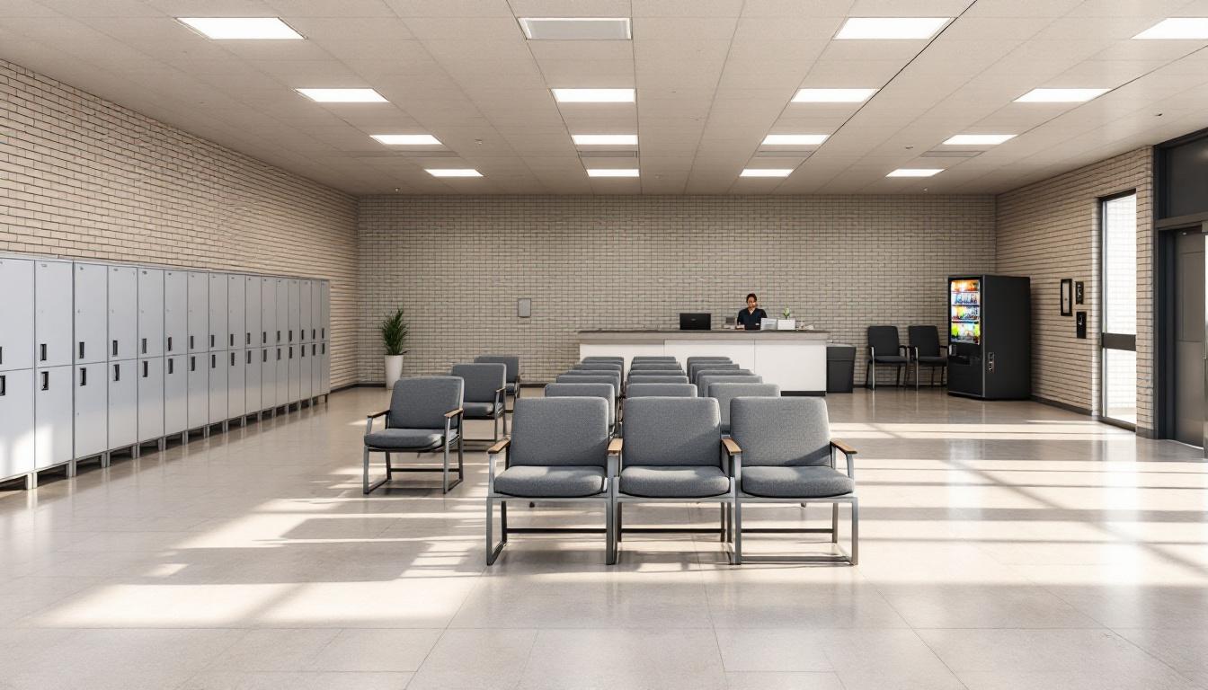 Visitation area at Crisp County Jail