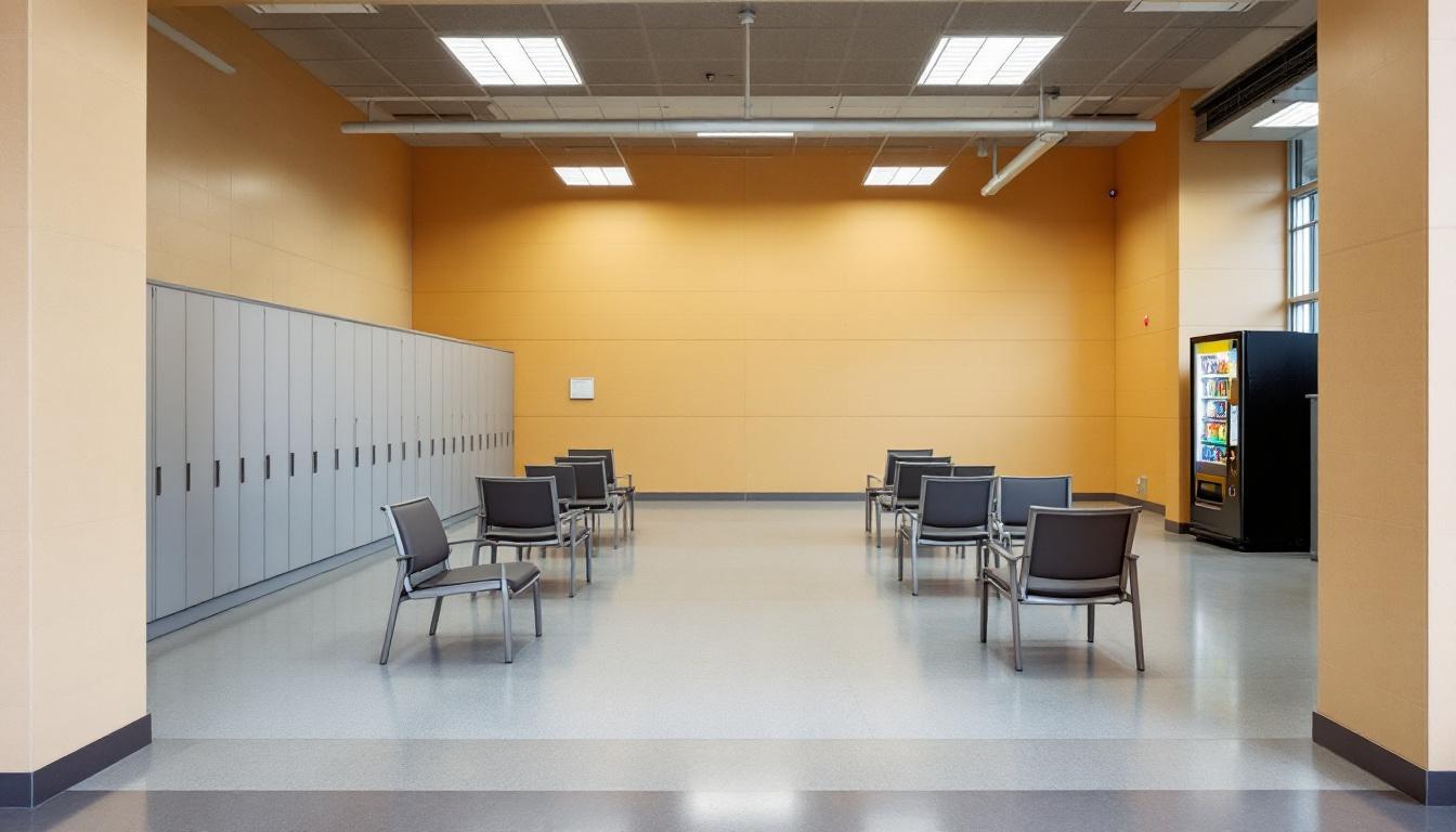 Visitation facilities and waiting area at Jasper County Sheriff's Office