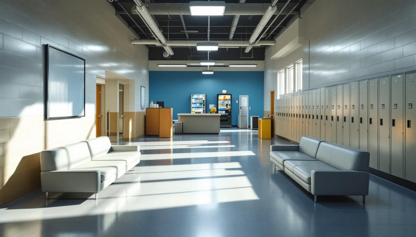 Visitation facilities and waiting area at Georgia State Prison