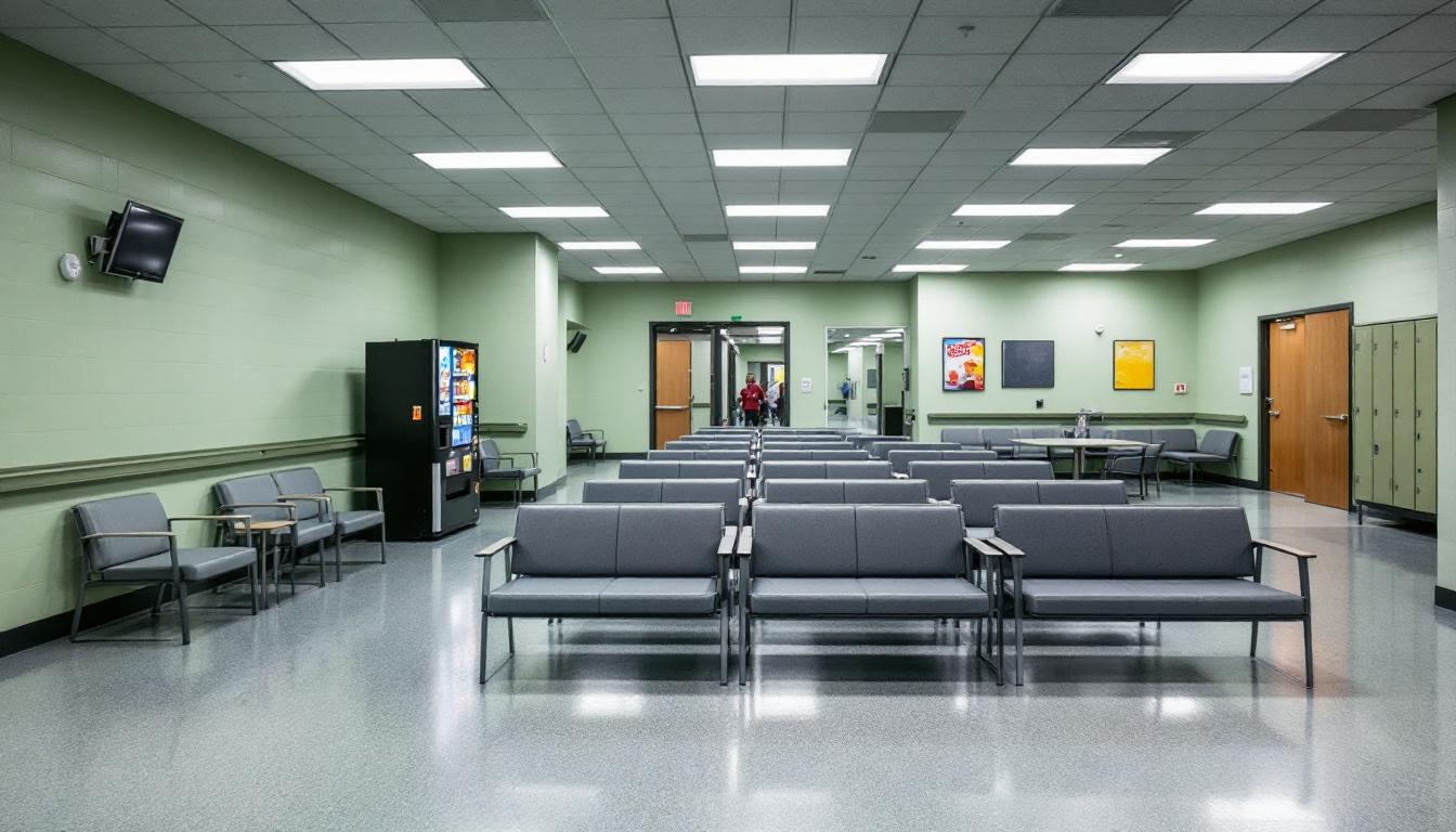 Visitation area at Gwinnett County Jail