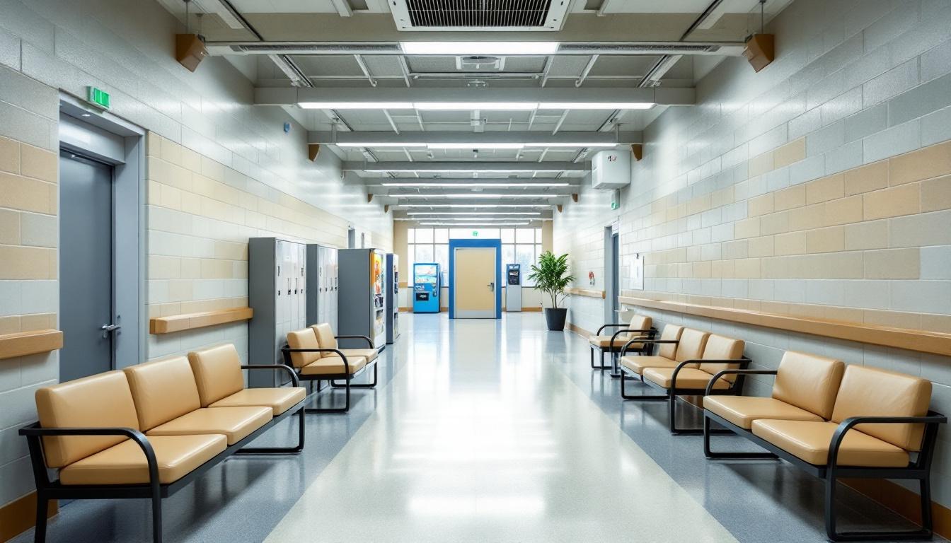 Visitation facilities and waiting area at Tift County Sheriff's Office
