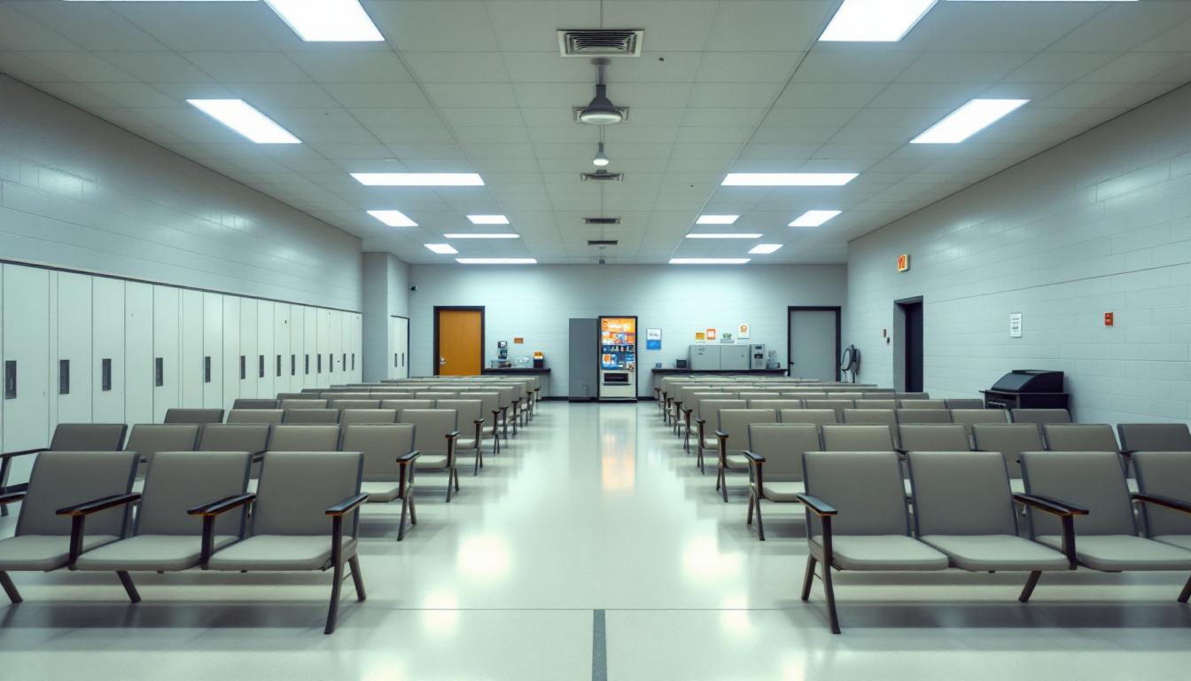 Visitation facilities and waiting area at Harris County Prison Camp