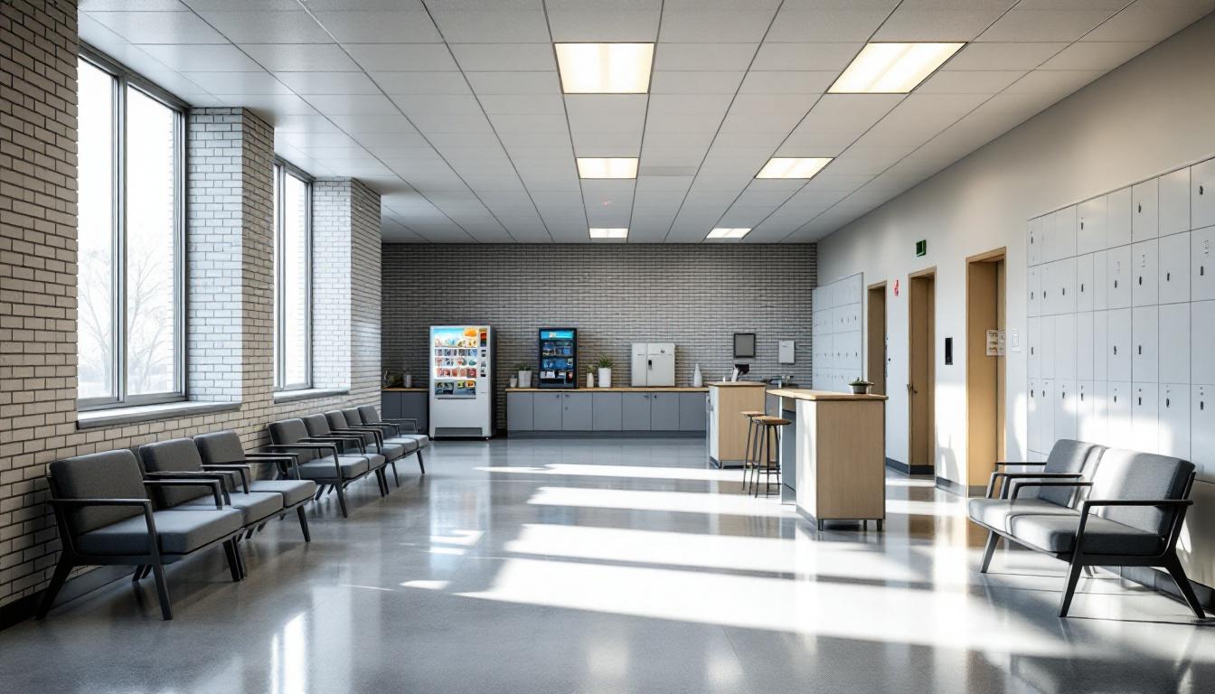 Visitation facilities and waiting area at Floyd County Sheriff's Office