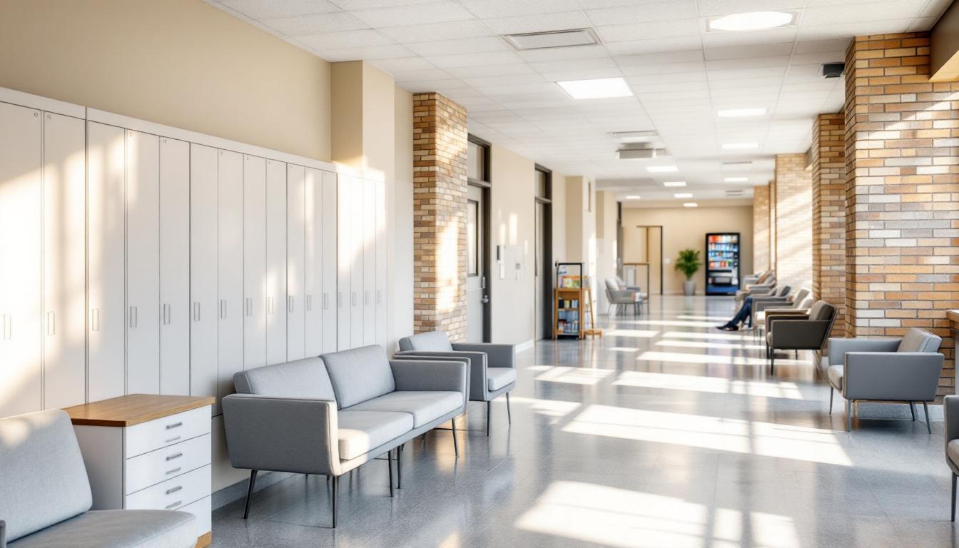 Visitation facilities and waiting area at Jackson County Correctional Institution