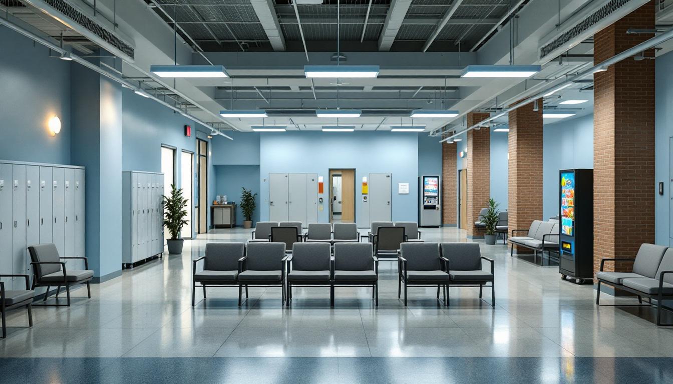 Visitation facilities and waiting area at Butts County Sheriff's Office