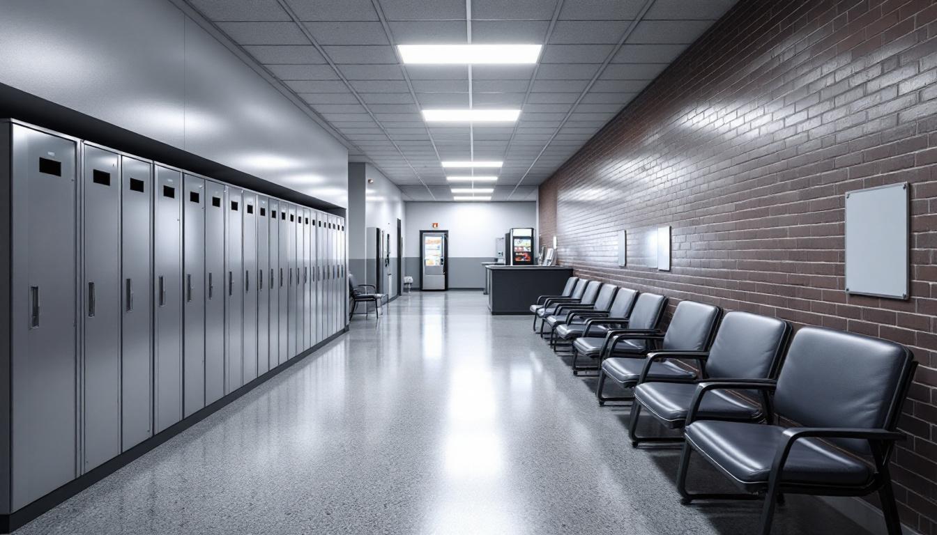 Visitation facilities and waiting area at Troup County Jail