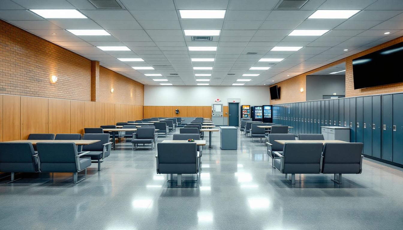 Visitation facilities and waiting area at Walker County Sheriff Office