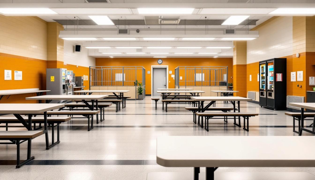 Visitation facilities and waiting area at Hall County Jail