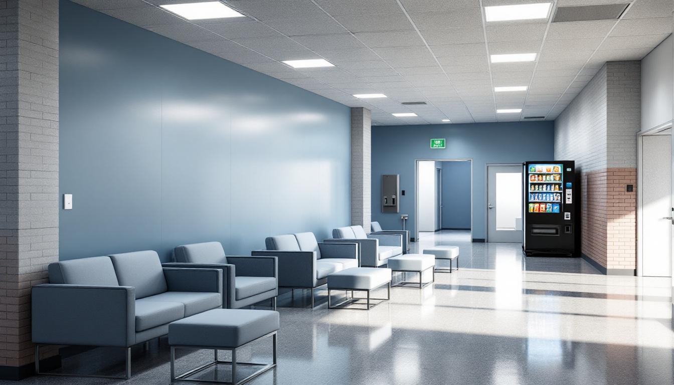 Visitation facilities and waiting area at Dooly State Prison