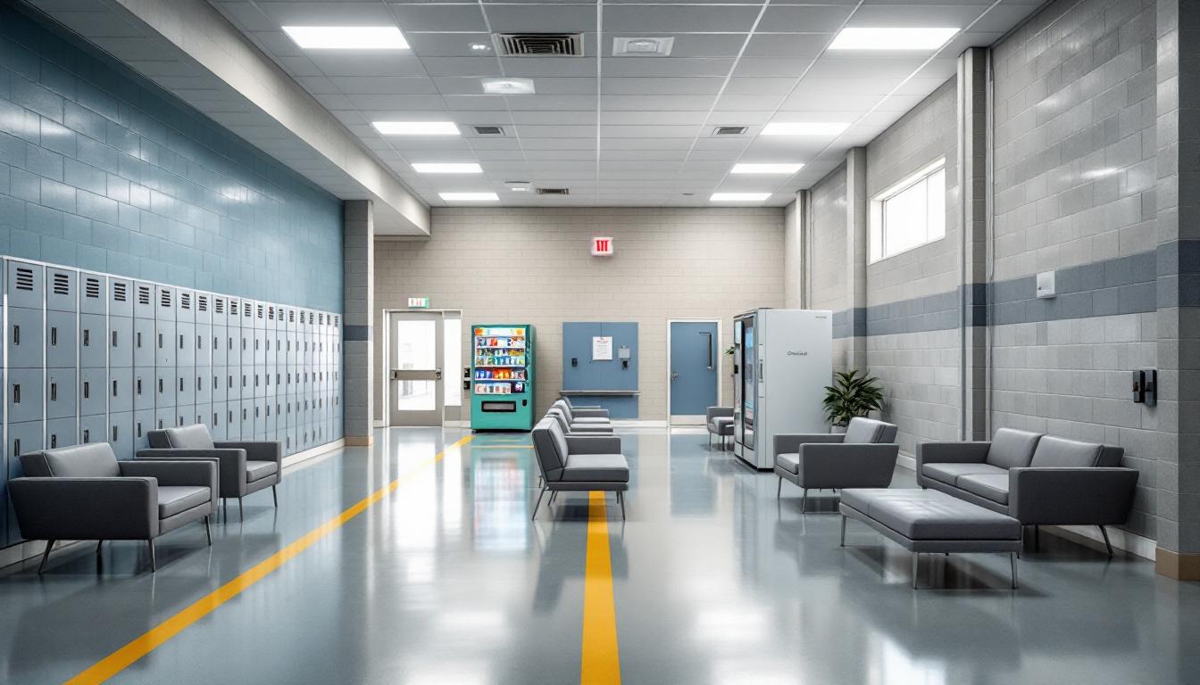 Visitation facilities and waiting area at Coffee County Sheriff's Office
