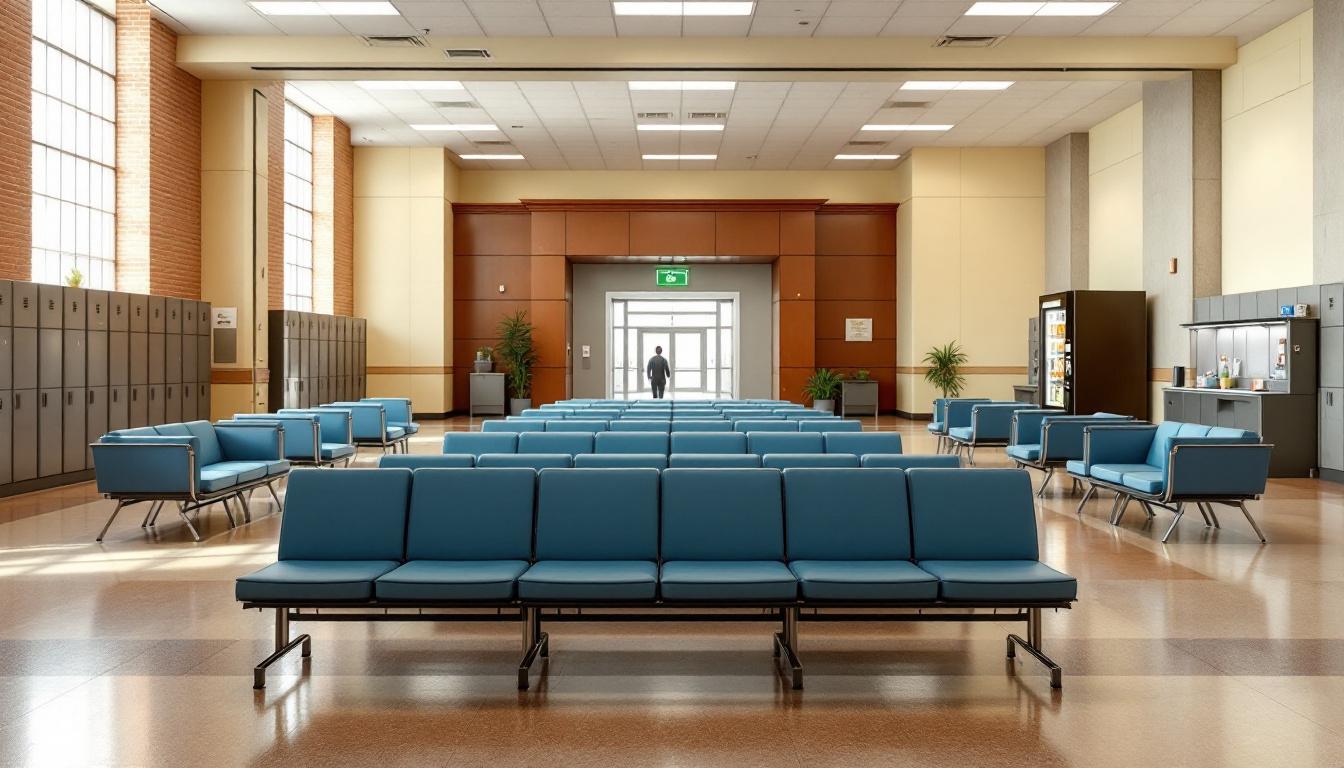 Visitation area at Lamar County Jail