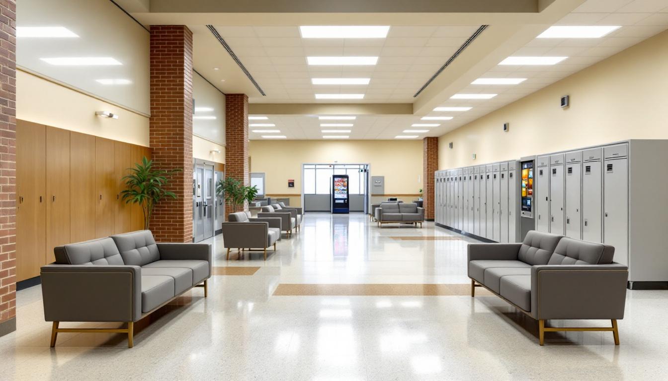 Visitation facilities and waiting area at Decatur County Sheriff's Department