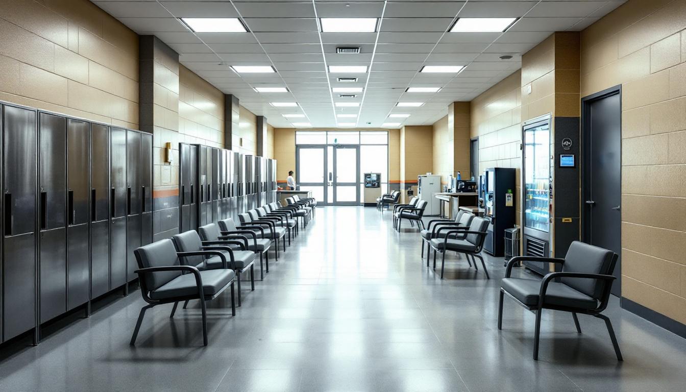 Visitation facilities and waiting area at Whitworth Women's Facility