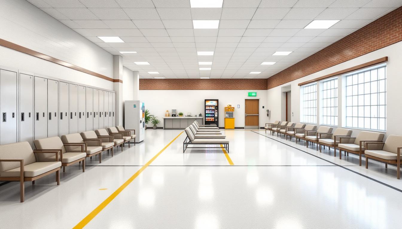 Visitation facilities and waiting area at Glynn County Detention Center
