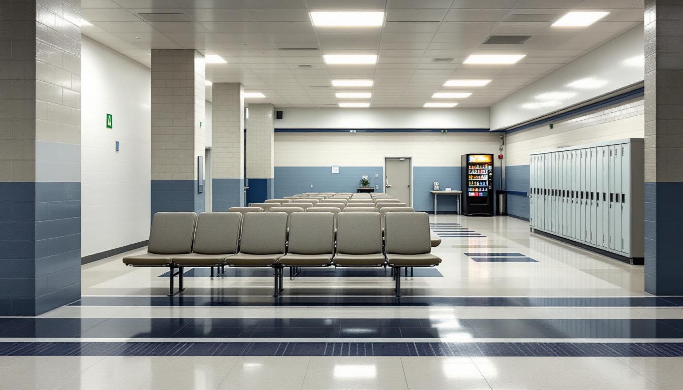 Visitation facilities and waiting area at Emanuel Probation Detention