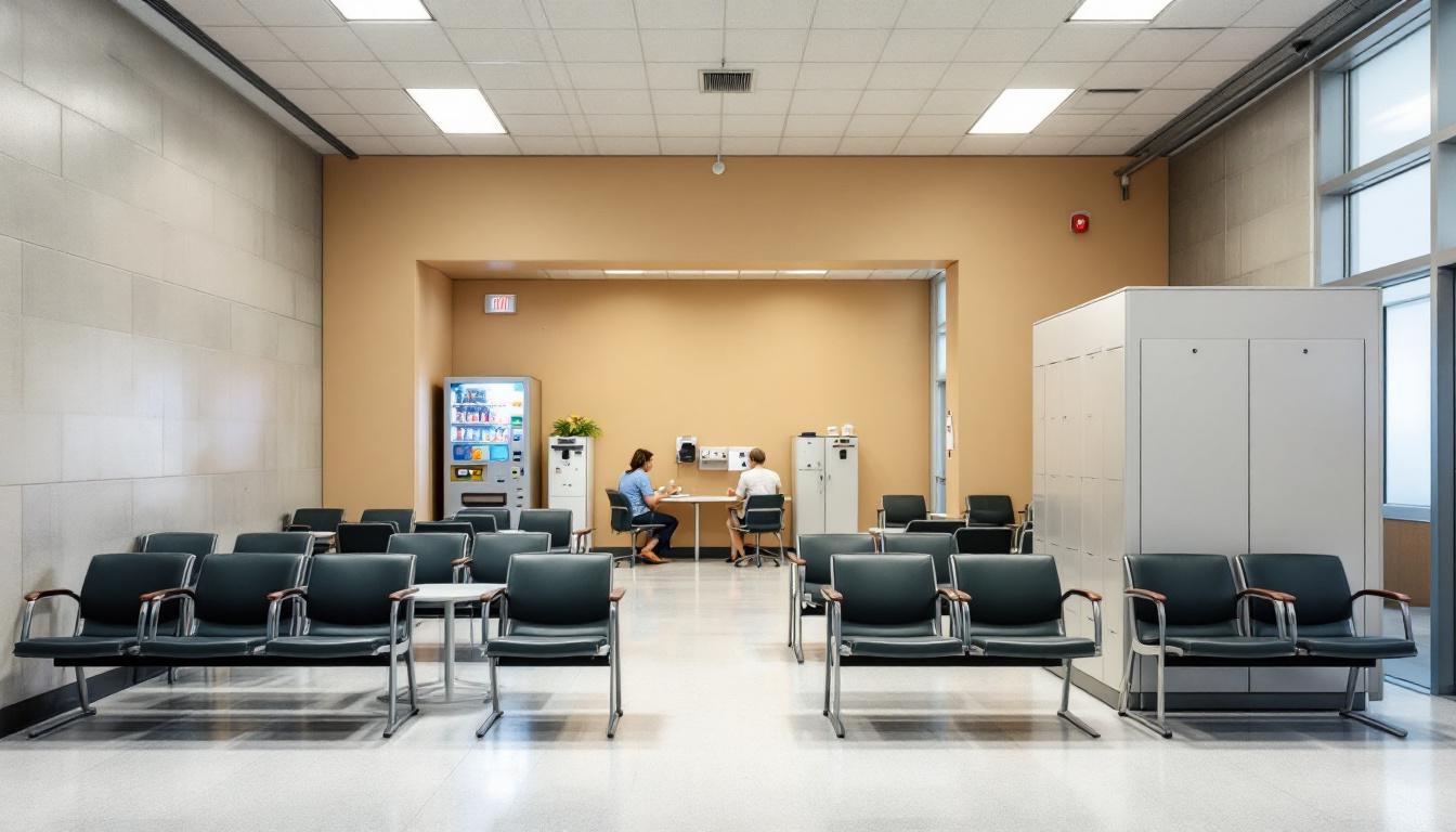 Visitation facilities and waiting area at White County Detention Center