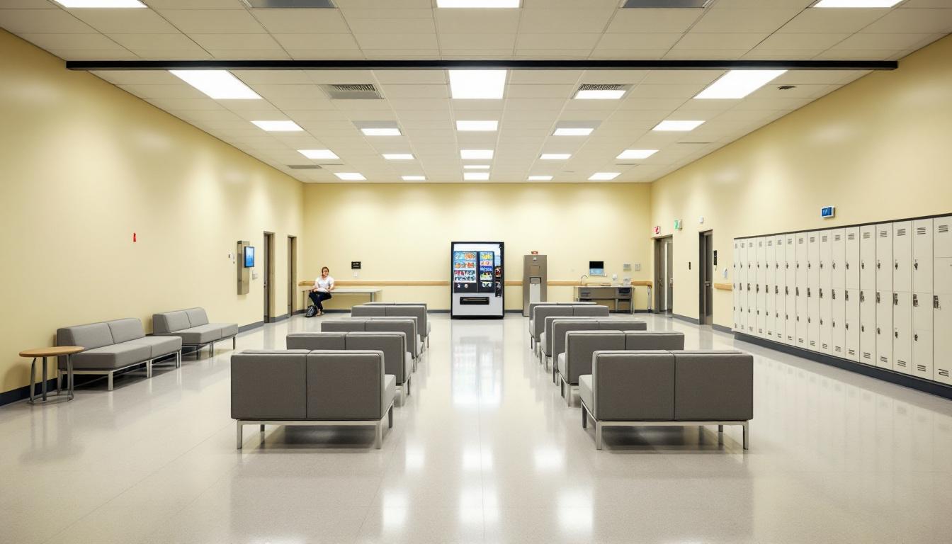 Visitation area at Effingham County Prison