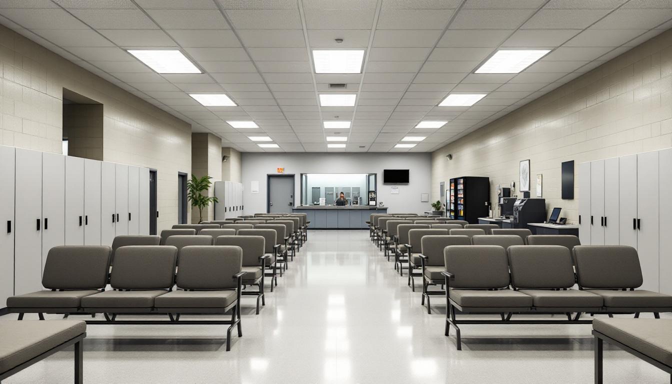 Visitation facilities and waiting area at Bacon County Jail Medical Office