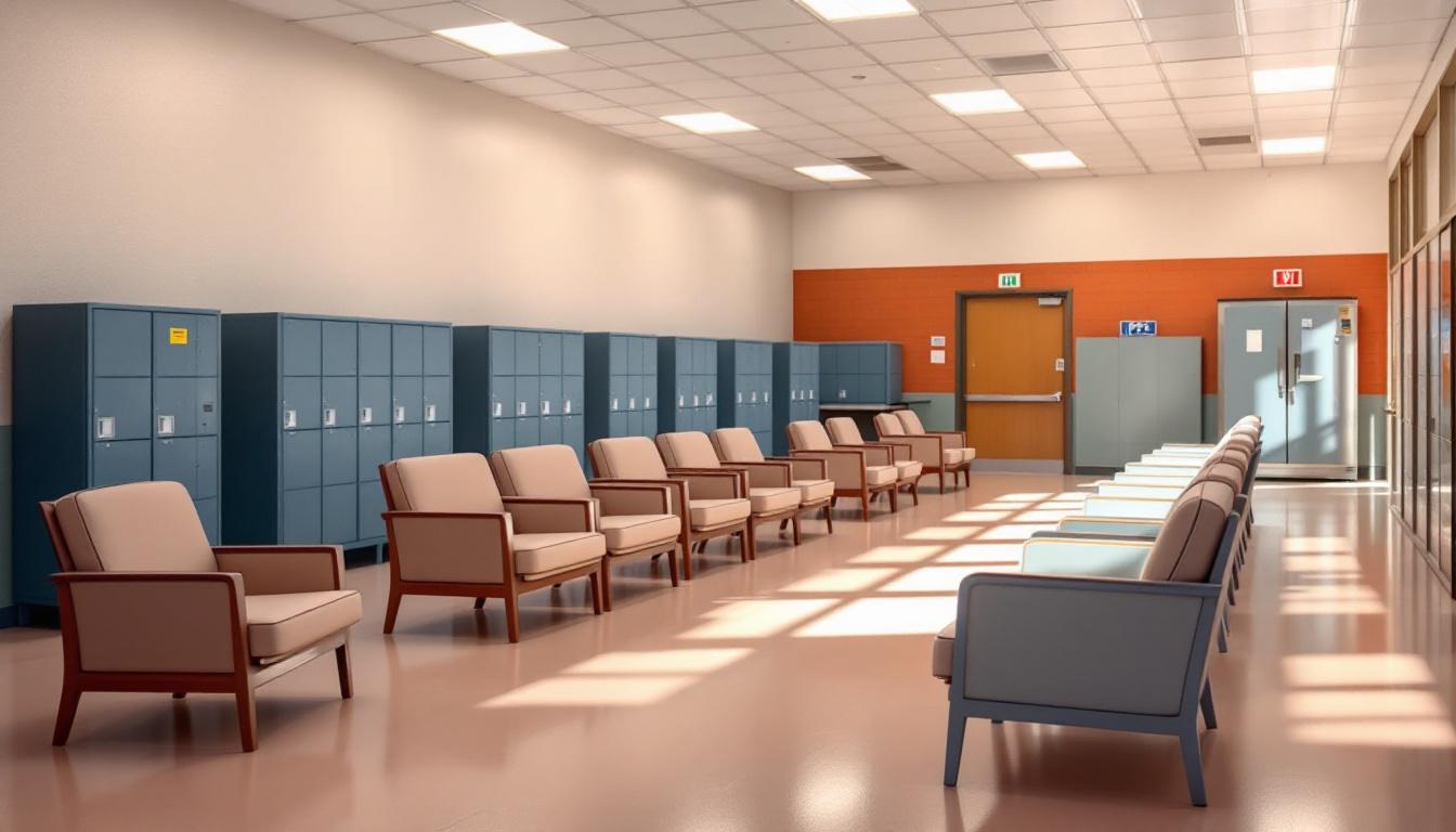 Visitation area at Gilmer County Detention Center