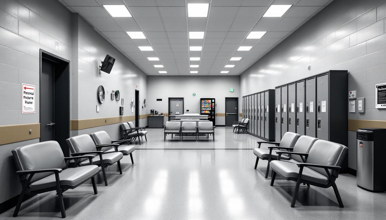 Visitation facilities and waiting area at Walton County Jail