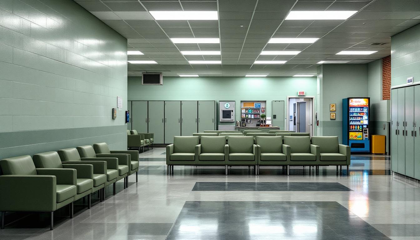 Visitation facilities and waiting area at Baldwin County Jail
