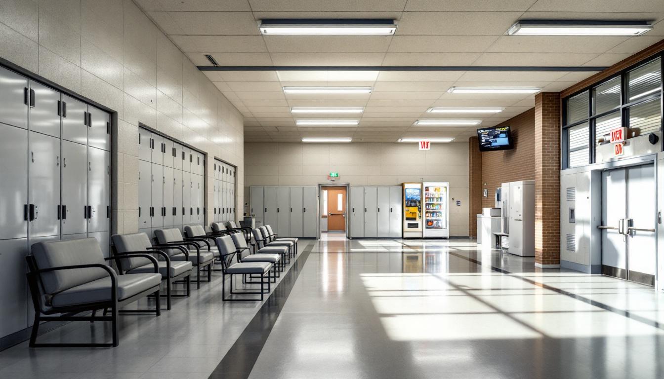 Visitation facilities and waiting area at Floyd County Jail