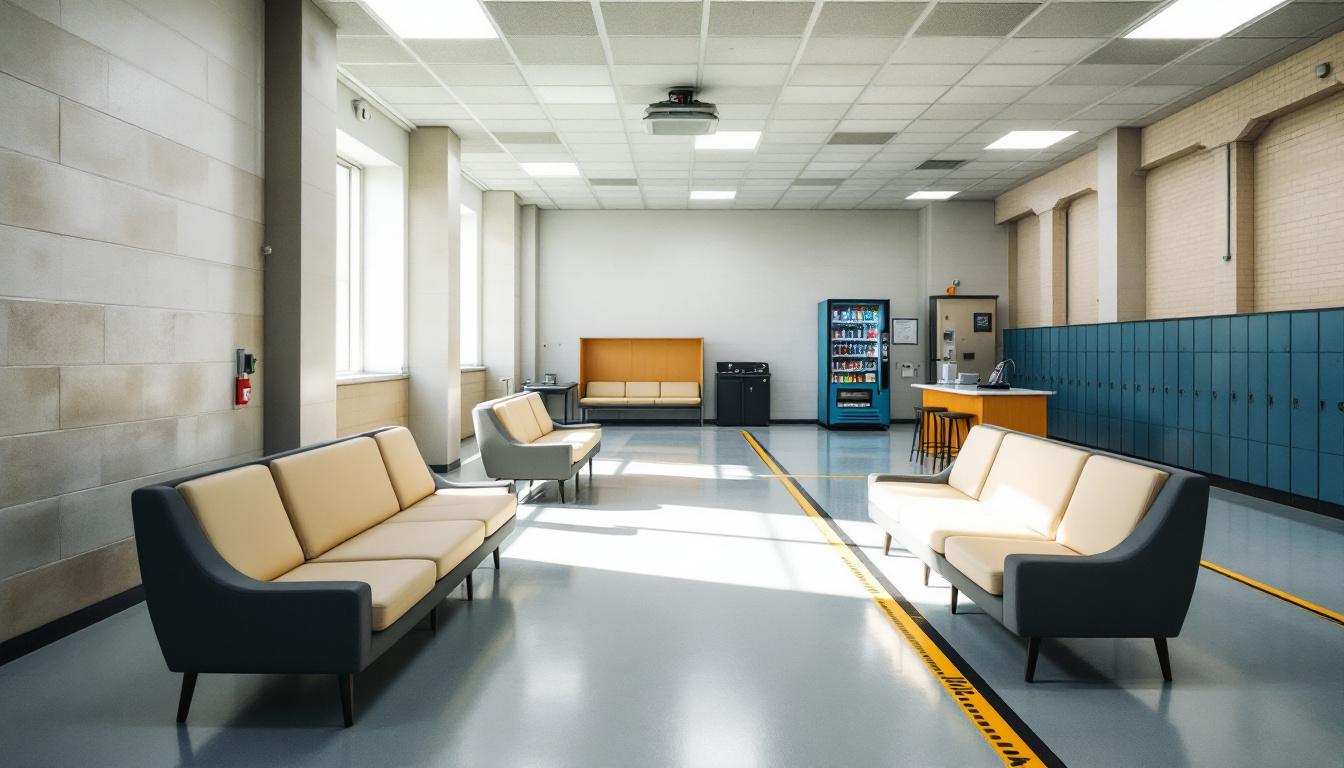 Visitation area at Richmond County Correctional Institution
