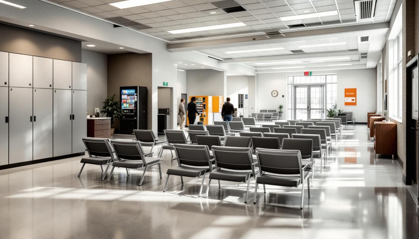 Visitation facilities and waiting area at Columbia County Jail
