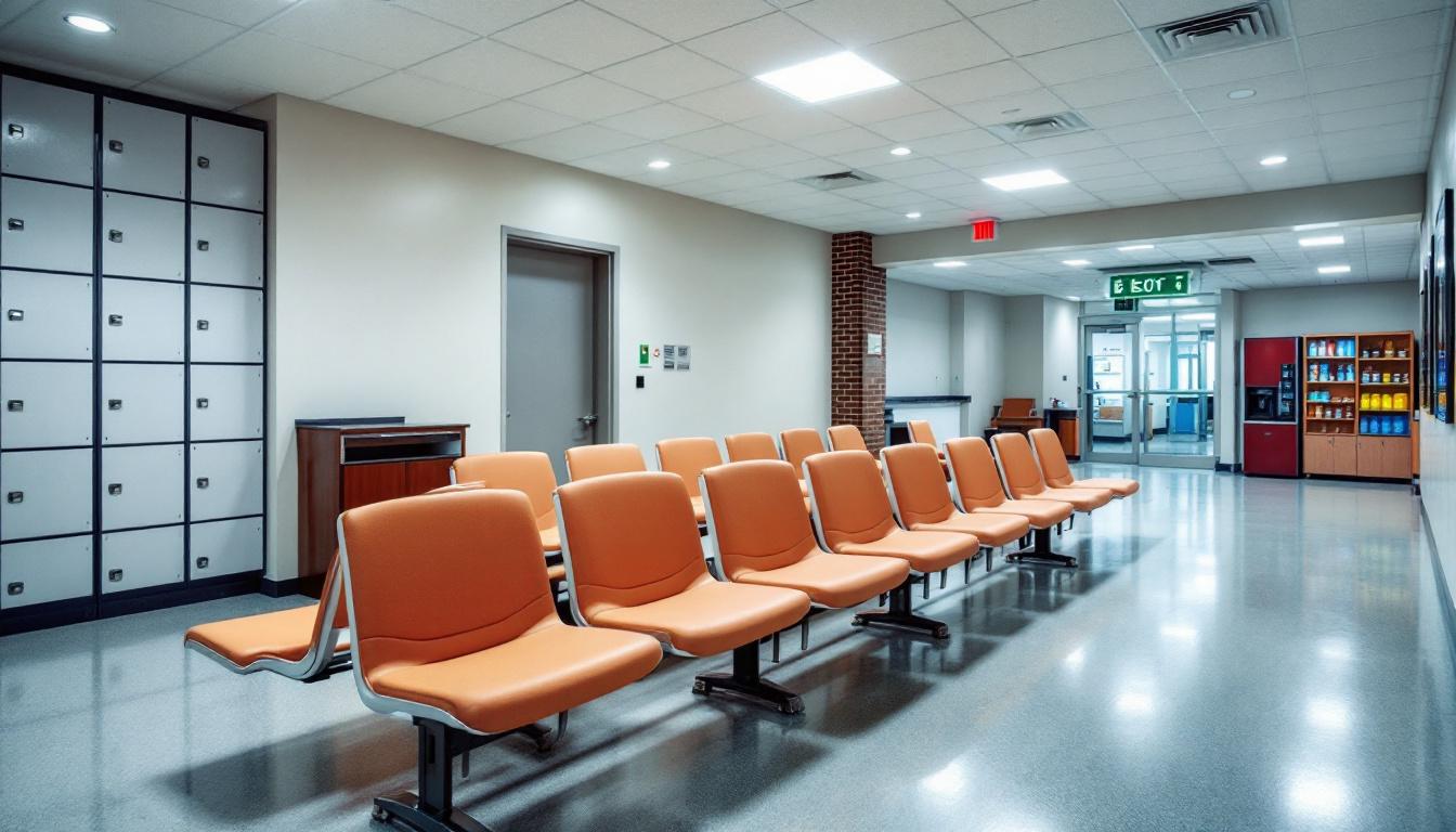 Visitation facilities and waiting area at Oconee County Jail