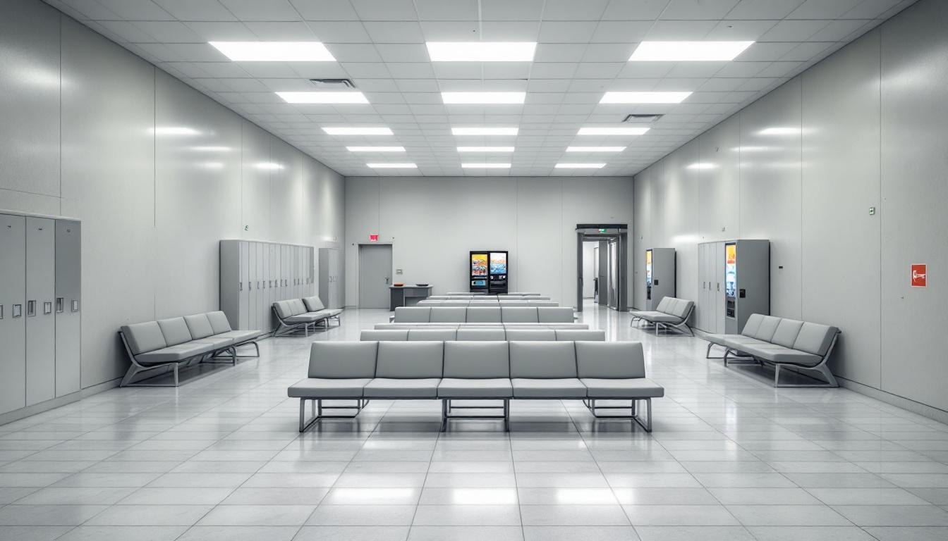 Visitation facilities and waiting area at Fayette County Sheriff's Office