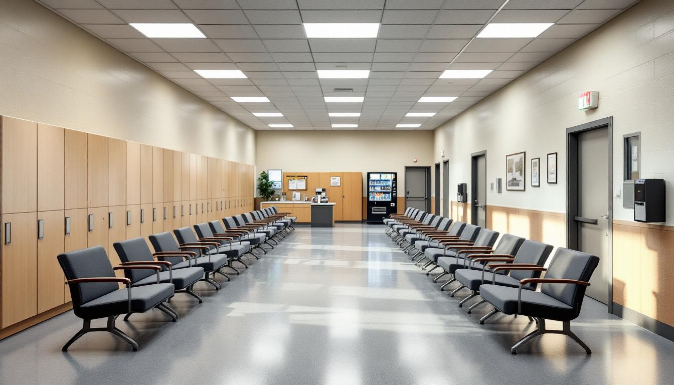 Visitation area at Dawson County Detention Center