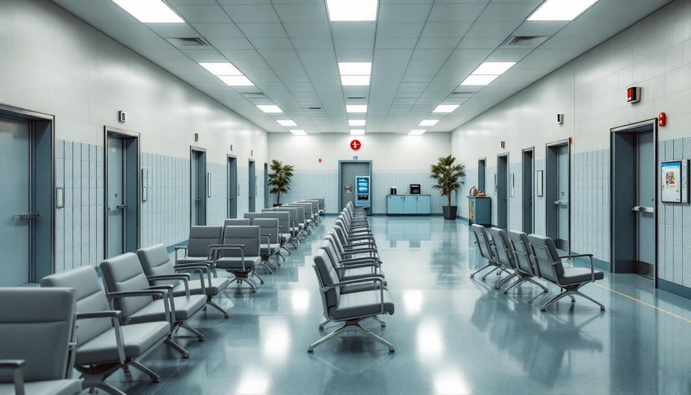 Visitation facilities and waiting area at Thomas County Jail