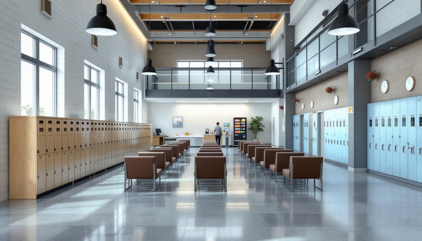 Visitation facilities and waiting area at Forsyth County Jail