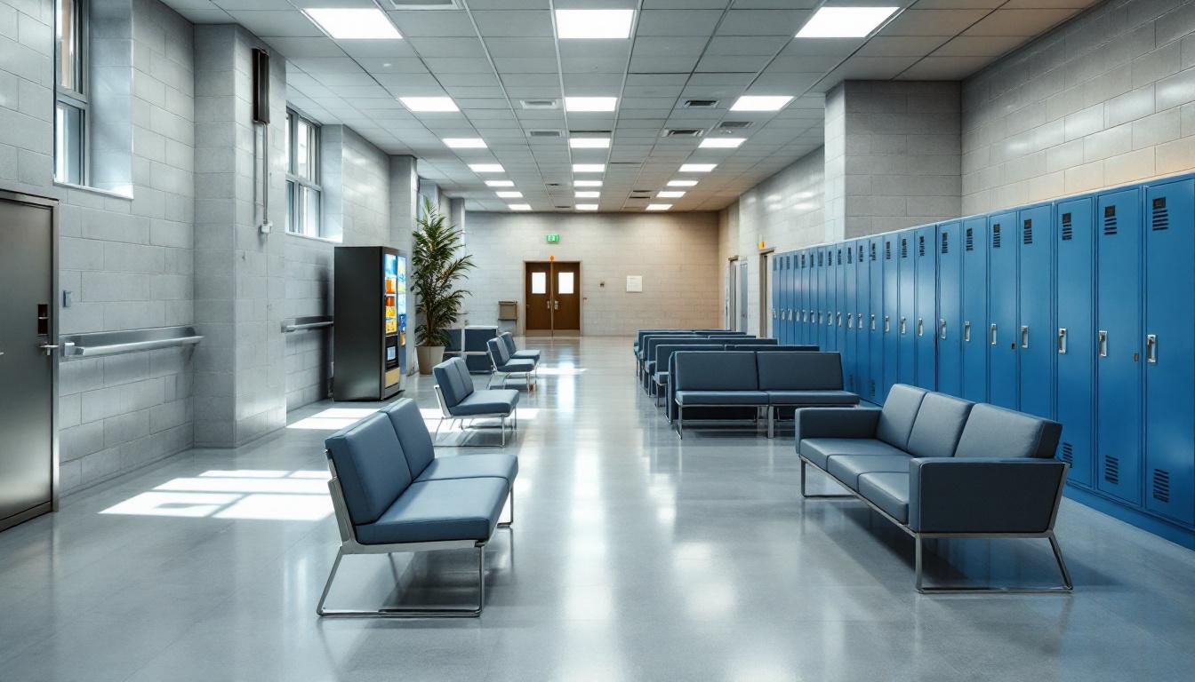 Visitation facilities and waiting area at Emanuel Probation Detention