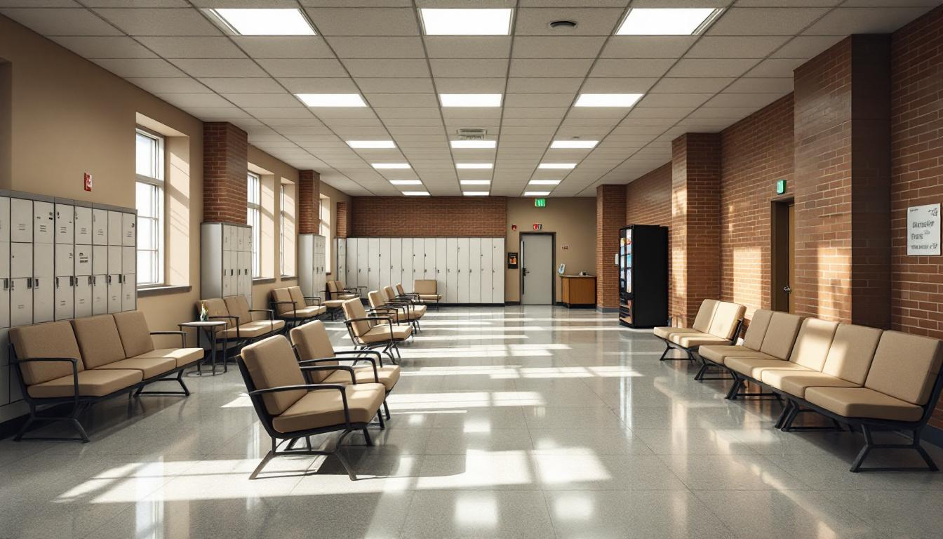 Visitation facilities and waiting area at Stateville Correctional Center