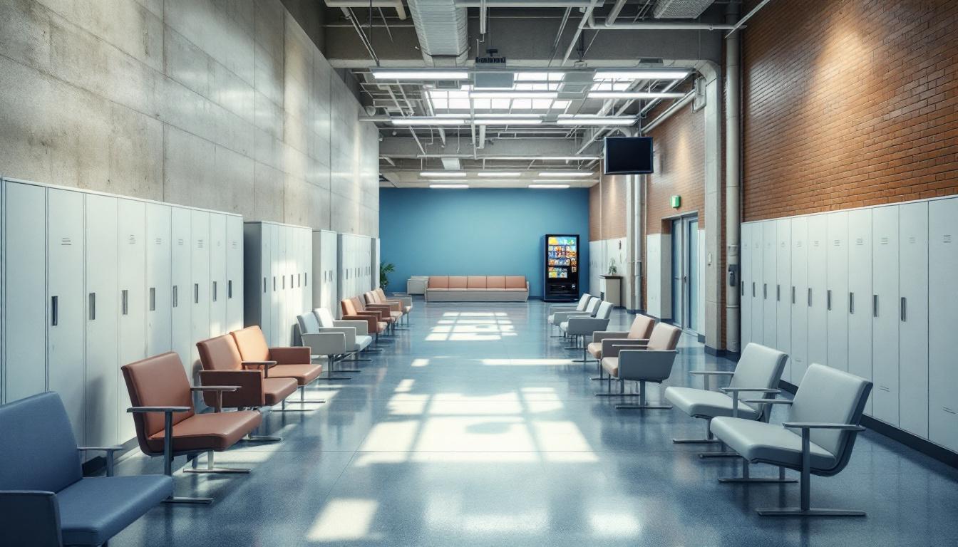 Visitation facilities and waiting area at Logan Correctional Center