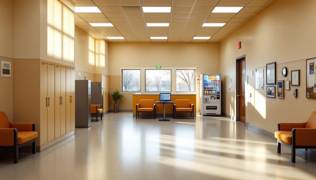 Visitation facilities and waiting area at FCI Greenville